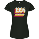 Retro 29th Birthday Original 1994 Womens Petite Cut T-Shirt Black