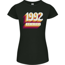 Retro 31st Birthday Original 1992 Womens Petite Cut T-Shirt Black