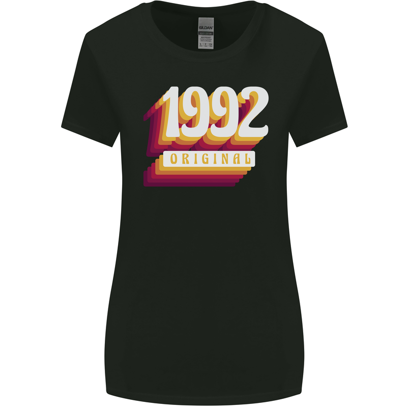 Retro 31st Birthday Original 1992 Womens Wider Cut T-Shirt Black
