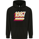 Retro 36th Birthday Original 1987 Mens 80% Cotton Hoodie Black