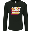 Retro 36th Birthday Original 1987 Mens Long Sleeve T-Shirt Black