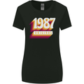 Retro 36th Birthday Original 1987 Womens Wider Cut T-Shirt Black