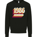 Retro 37th Birthday Original 1986 Mens Sweatshirt Jumper Black