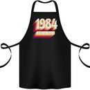 Retro 39th Birthday Original 1984 Cotton Apron 100% Organic Black