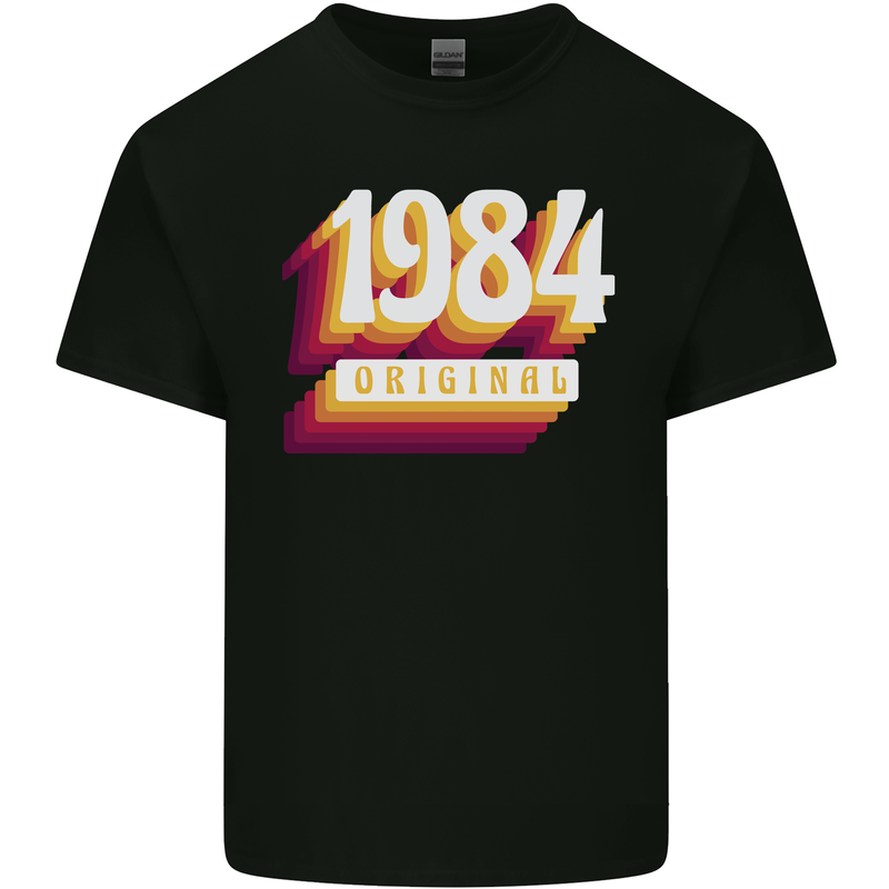 Retro 39th Birthday Original 1984 Mens Cotton T-Shirt Tee Top Black