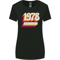 Retro 45th Birthday Original 1978 Womens Wider Cut T-Shirt Black