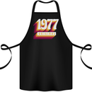 Retro 46th Birthday Original 1977 Cotton Apron 100% Organic Black