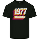 Retro 46th Birthday Original 1977 Mens Cotton T-Shirt Tee Top Black