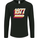 Retro 46th Birthday Original 1977 Mens Long Sleeve T-Shirt Black