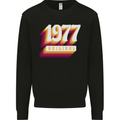 Retro 46th Birthday Original 1977 Mens Sweatshirt Jumper Black