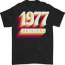 Retro 46th Birthday Original 1977 Mens T-Shirt 100% Cotton BLACK