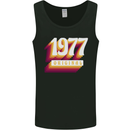 Retro 46th Birthday Original 1977 Mens Vest Tank Top Black