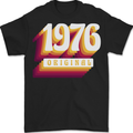 Retro 47th Birthday Original 1976 Mens T-Shirt 100% Cotton BLACK