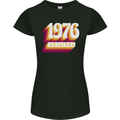 Retro 47th Birthday Original 1976 Womens Petite Cut T-Shirt Black