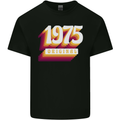 Retro 48th Birthday Original 1975 Mens Cotton T-Shirt Tee Top Black