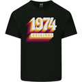 Retro 49th Birthday Original 1974 Mens Cotton T-Shirt Tee Top Black