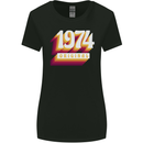 Retro 49th Birthday Original 1974 Womens Wider Cut T-Shirt Black