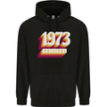 Retro 50th Birthday Original 1973 Mens 80% Cotton Hoodie Black