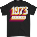 Retro 50th Birthday Original 1973 Mens T-Shirt 100% Cotton BLACK
