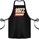 Retro 51st Birthday Original 1972 Cotton Apron 100% Organic Black