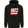 Retro 51st Birthday Original 1972 Mens 80% Cotton Hoodie Black