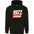 Retro 51st Birthday Original 1972 Mens 80% Cotton Hoodie Black