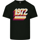 Retro 51st Birthday Original 1972 Mens Cotton T-Shirt Tee Top Black