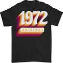 Retro 51st Birthday Original 1972 Mens T-Shirt 100% Cotton BLACK