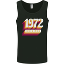 Retro 51st Birthday Original 1972 Mens Vest Tank Top Black