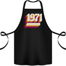 Retro 52nd Birthday Original 1971 Cotton Apron 100% Organic Black