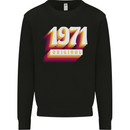 Retro 52nd Birthday Original 1971 Mens Sweatshirt Jumper Black