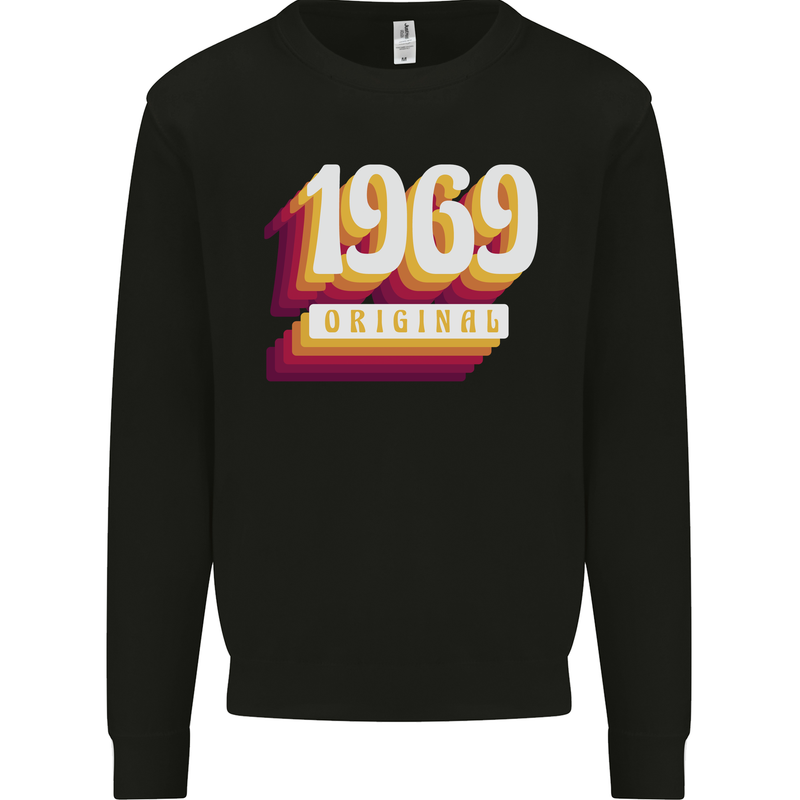 Retro 54th Birthday Original 1969 Mens Sweatshirt Jumper Black