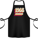 Retro 55th Birthday Original 1968 Cotton Apron 100% Organic Black