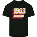 Retro 60th Birthday Original 1963 Mens Cotton T-Shirt Tee Top Black