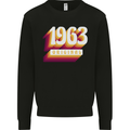 Retro 60th Birthday Original 1963 Mens Sweatshirt Jumper Black
