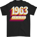 Retro 60th Birthday Original 1963 Mens T-Shirt 100% Cotton BLACK