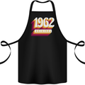 Retro 61st Birthday Original 1962 Cotton Apron 100% Organic Black