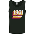 Retro 62nd Birthday Original 1961 Mens Vest Tank Top Black