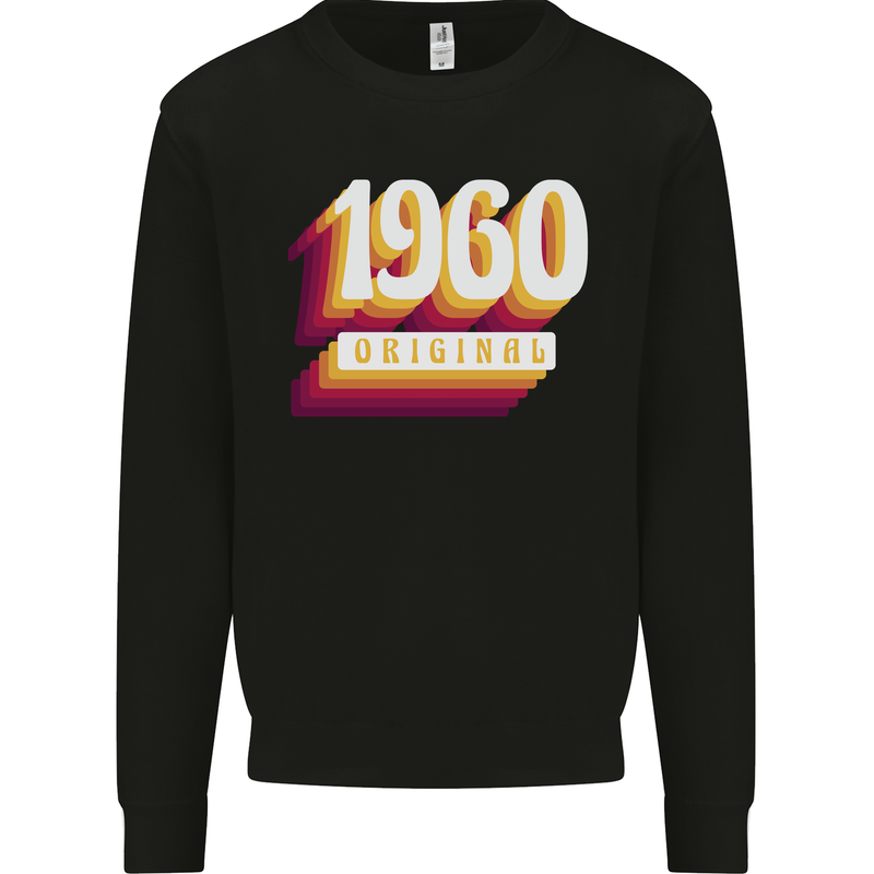 Retro 63rd Birthday Original 1960 Mens Sweatshirt Jumper Black