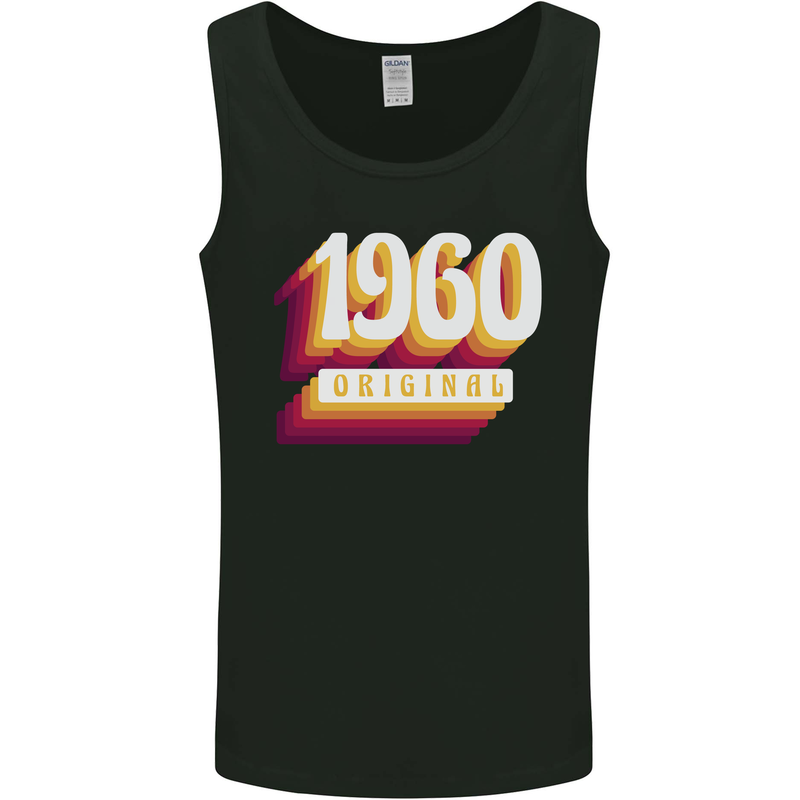 Retro 63rd Birthday Original 1960 Mens Vest Tank Top Black