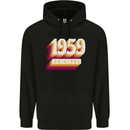 Retro 64th Birthday Original 1959 Mens 80% Cotton Hoodie Black