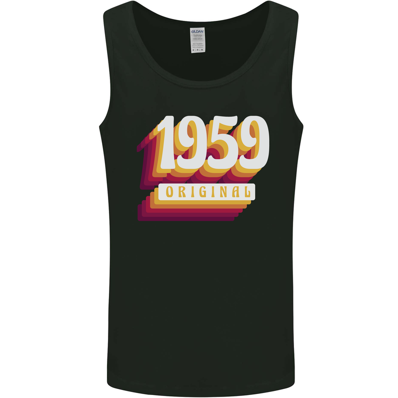 Retro 64th Birthday Original 1959 Mens Vest Tank Top Black