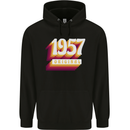 Retro 66th Birthday Original 1957 Mens 80% Cotton Hoodie Black