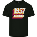 Retro 66th Birthday Original 1957 Mens Cotton T-Shirt Tee Top Black