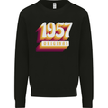 Retro 66th Birthday Original 1957 Mens Sweatshirt Jumper Black