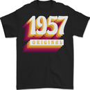 Retro 66th Birthday Original 1957 Mens T-Shirt 100% Cotton BLACK