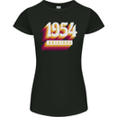 Retro 69th Birthday Original 1954 Womens Petite Cut T-Shirt Black