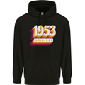 Retro 70th Birthday Original 1953 Mens 80% Cotton Hoodie Black