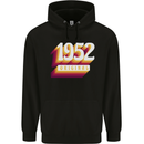 Retro 71st Birthday Original 1952 Mens 80% Cotton Hoodie Black