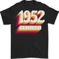 Retro 71st Birthday Original 1952 Mens T-Shirt 100% Cotton BLACK